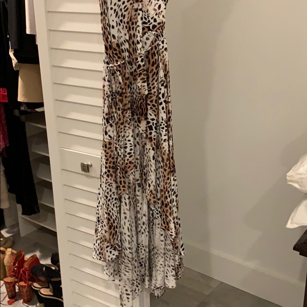 Kivari Animal-Print Maxi Dress in White and Brown - Picture 6 of 7
